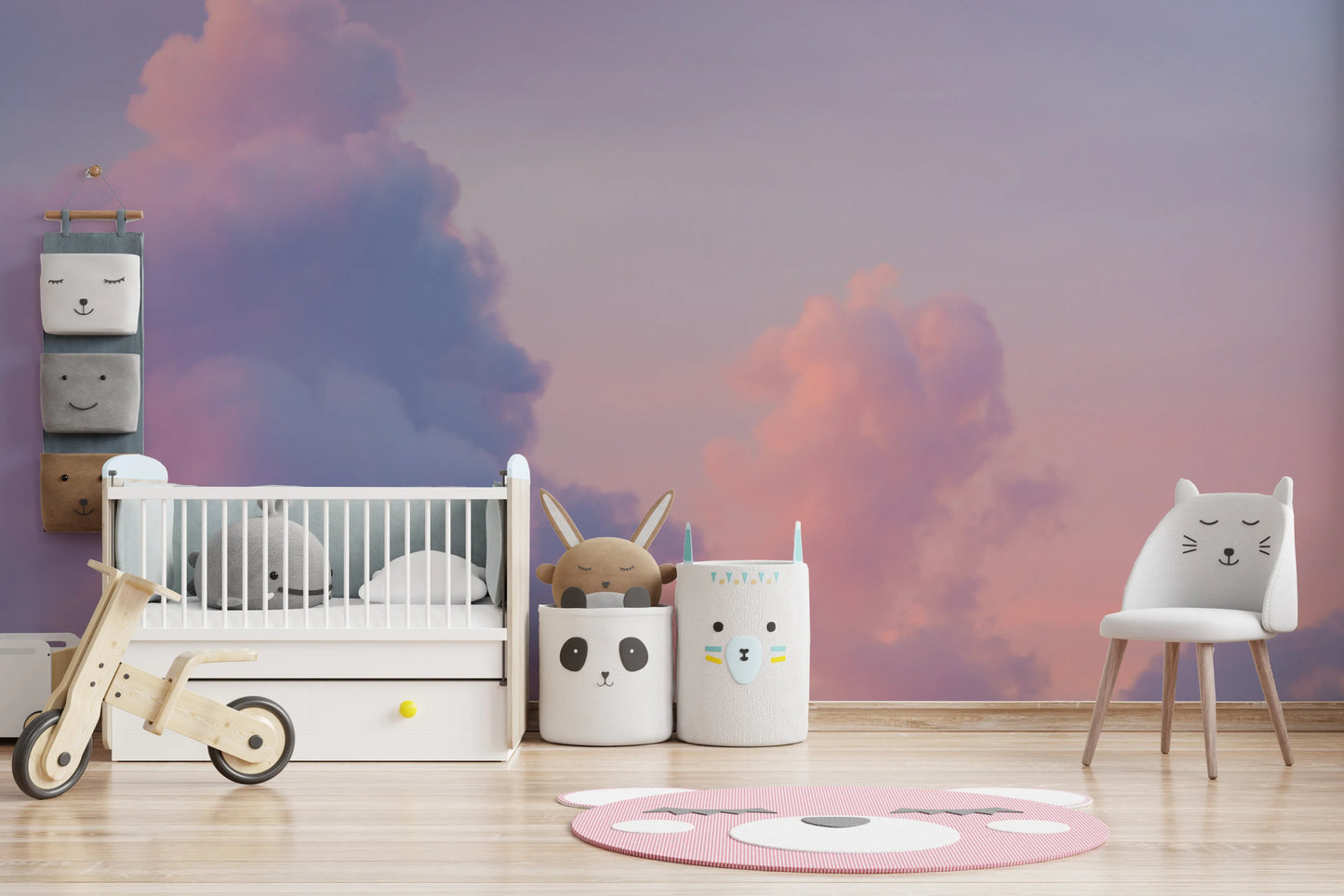 Calming violet sky background wallpaper.