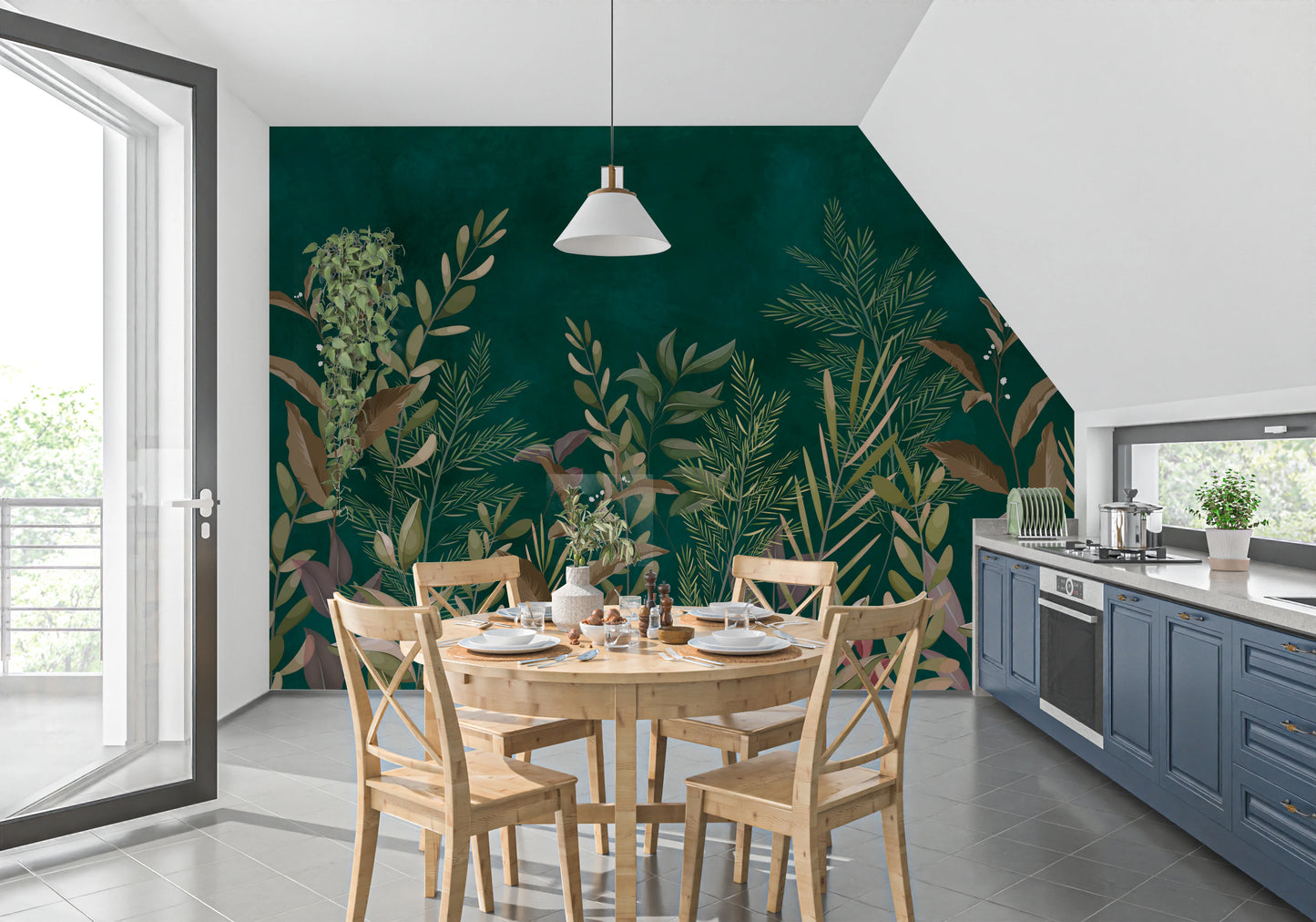 Enchanted Evergreen Botanical Wall Mural