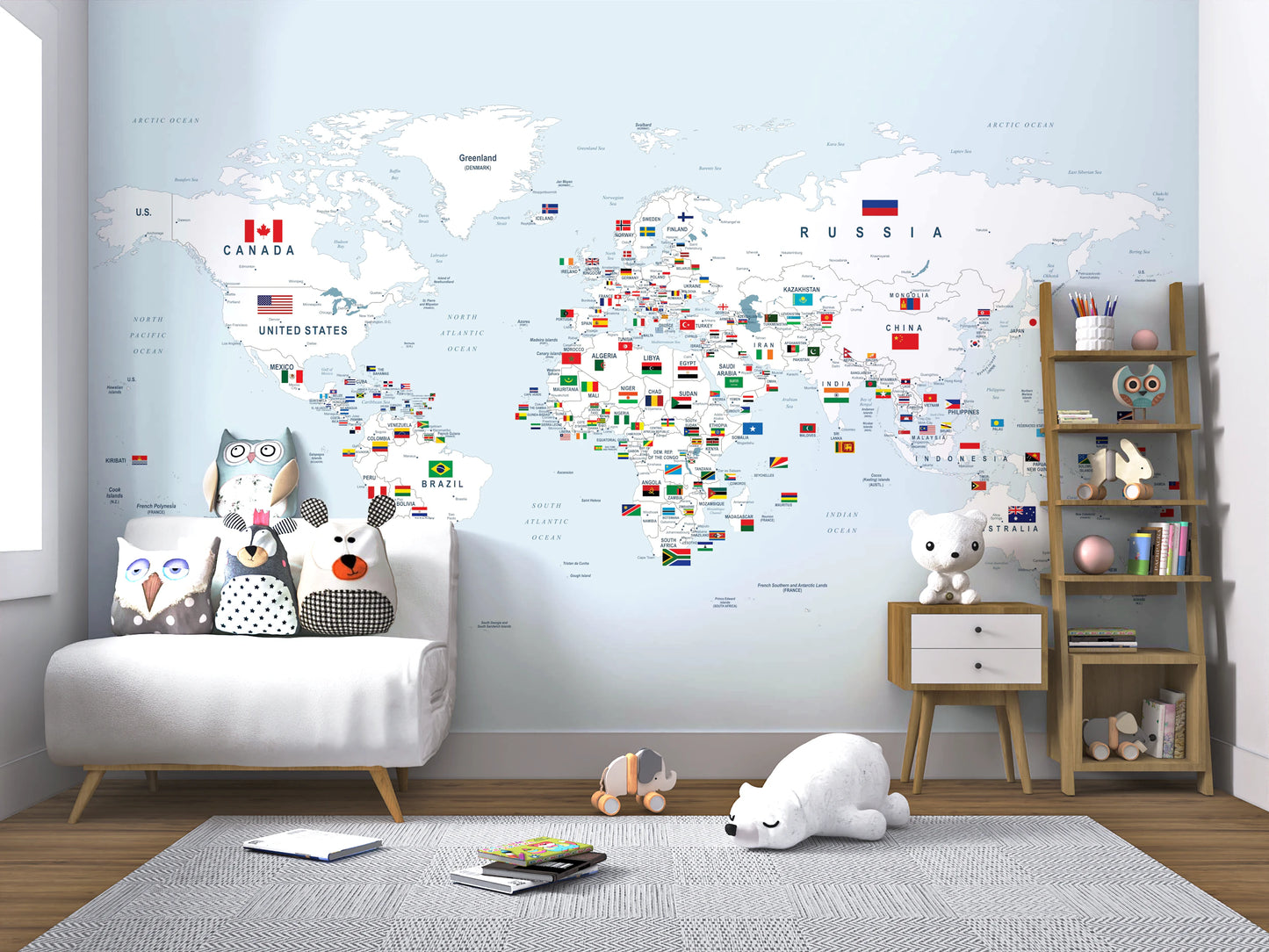 Global Flags & Frontiers Wall Mural