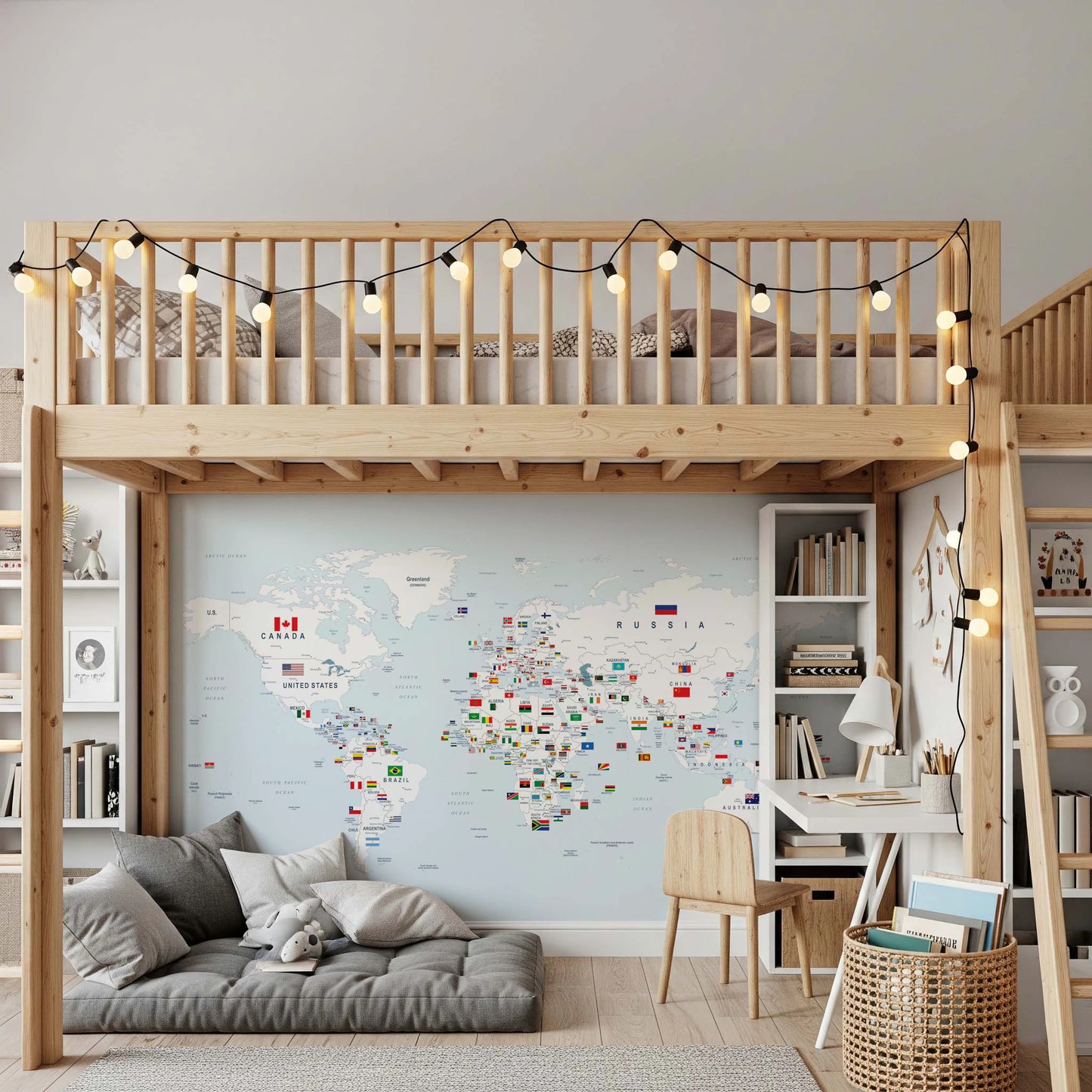 Global Flags & Frontiers Wall Mural