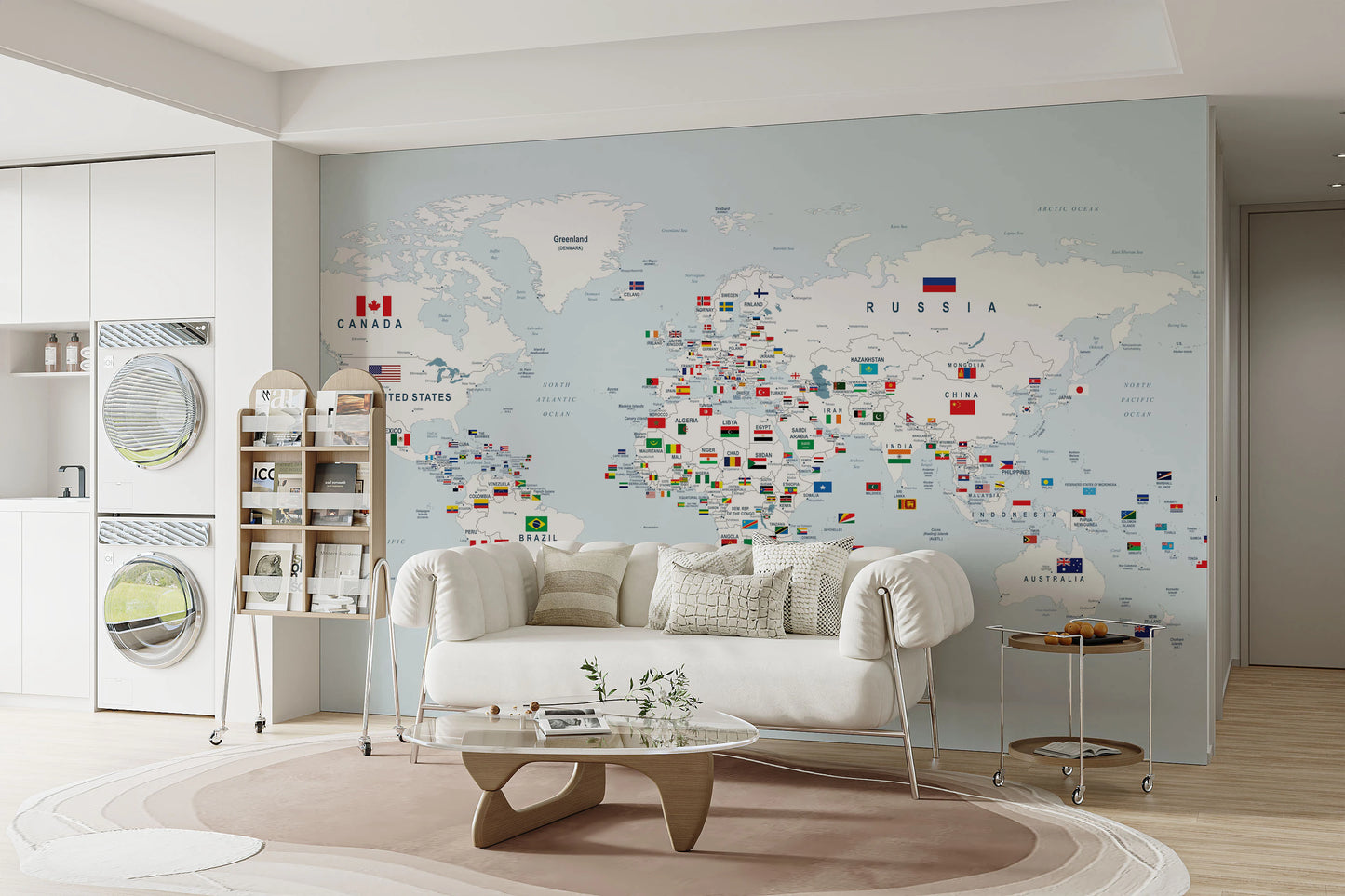 Global Flags & Frontiers Wall Mural