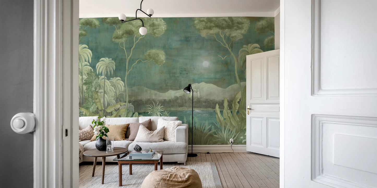 Moonlight Oasis Mural Wall Mural