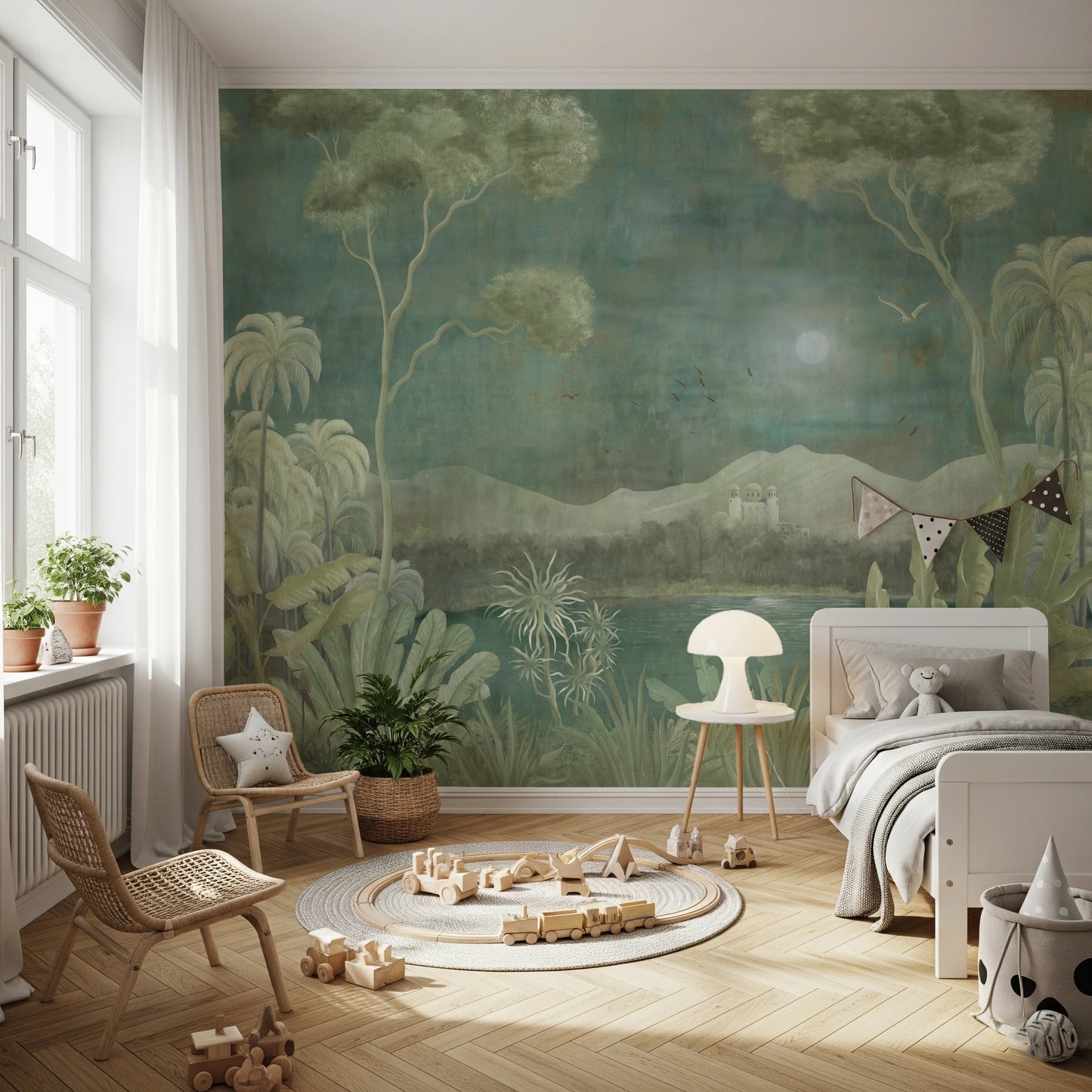 Moonlight Oasis Mural Wall Mural