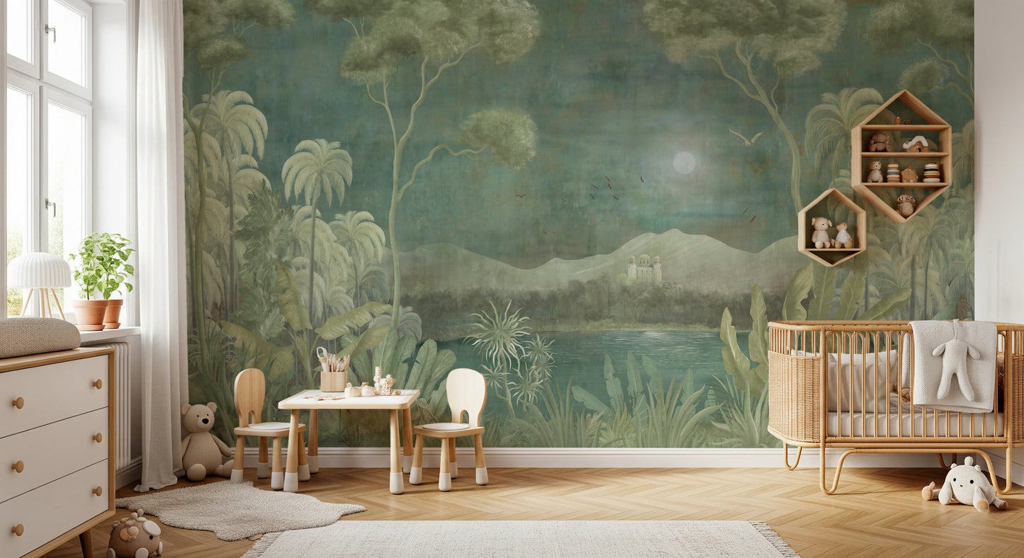 Moonlight Oasis Mural Wall Mural