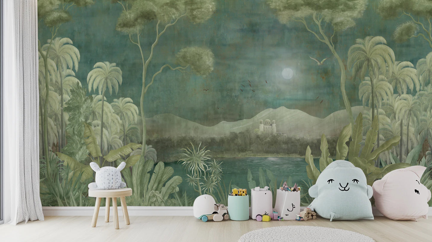 Moonlight Oasis Mural Wall Mural