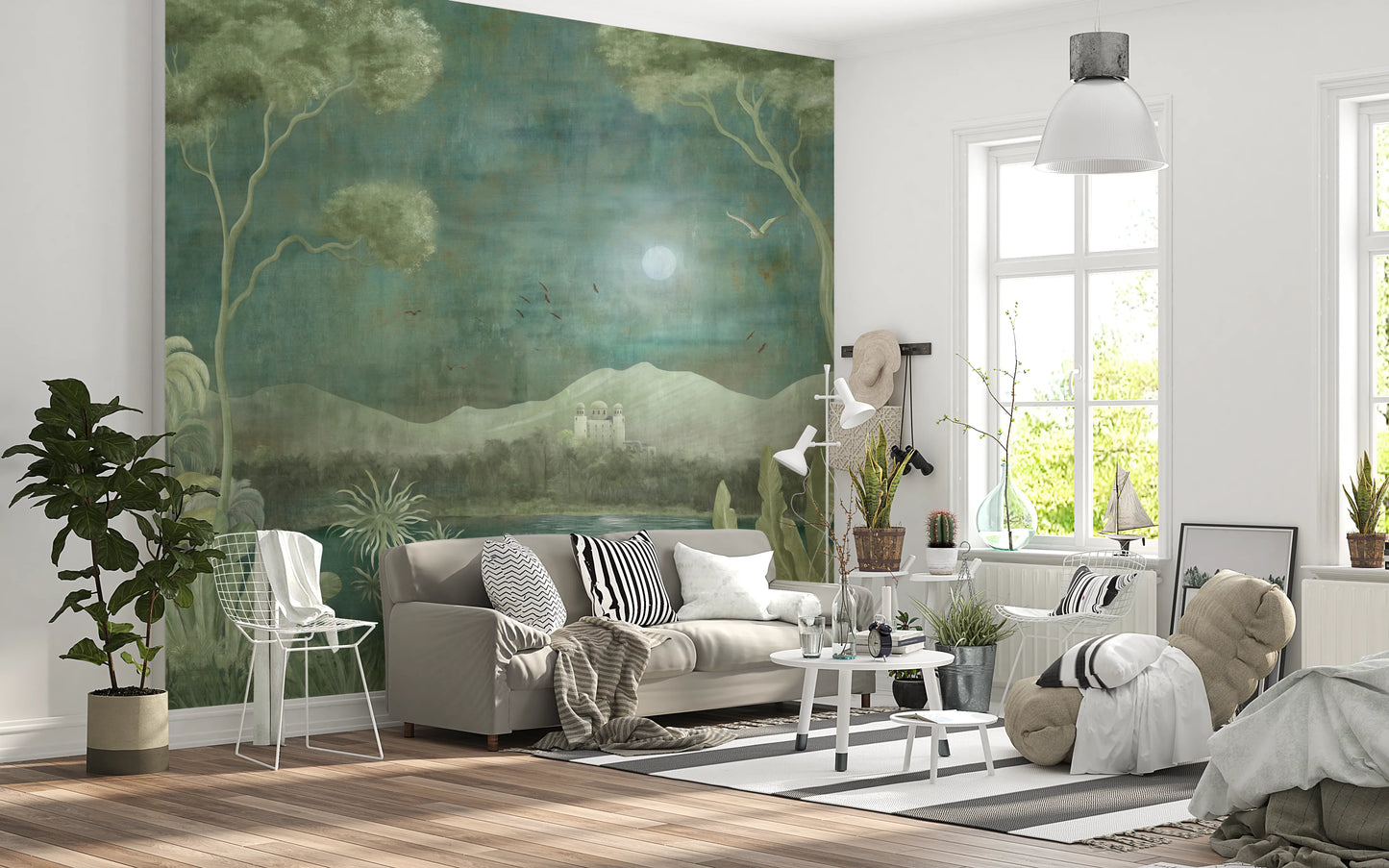 Moonlight Oasis Mural Wall Mural