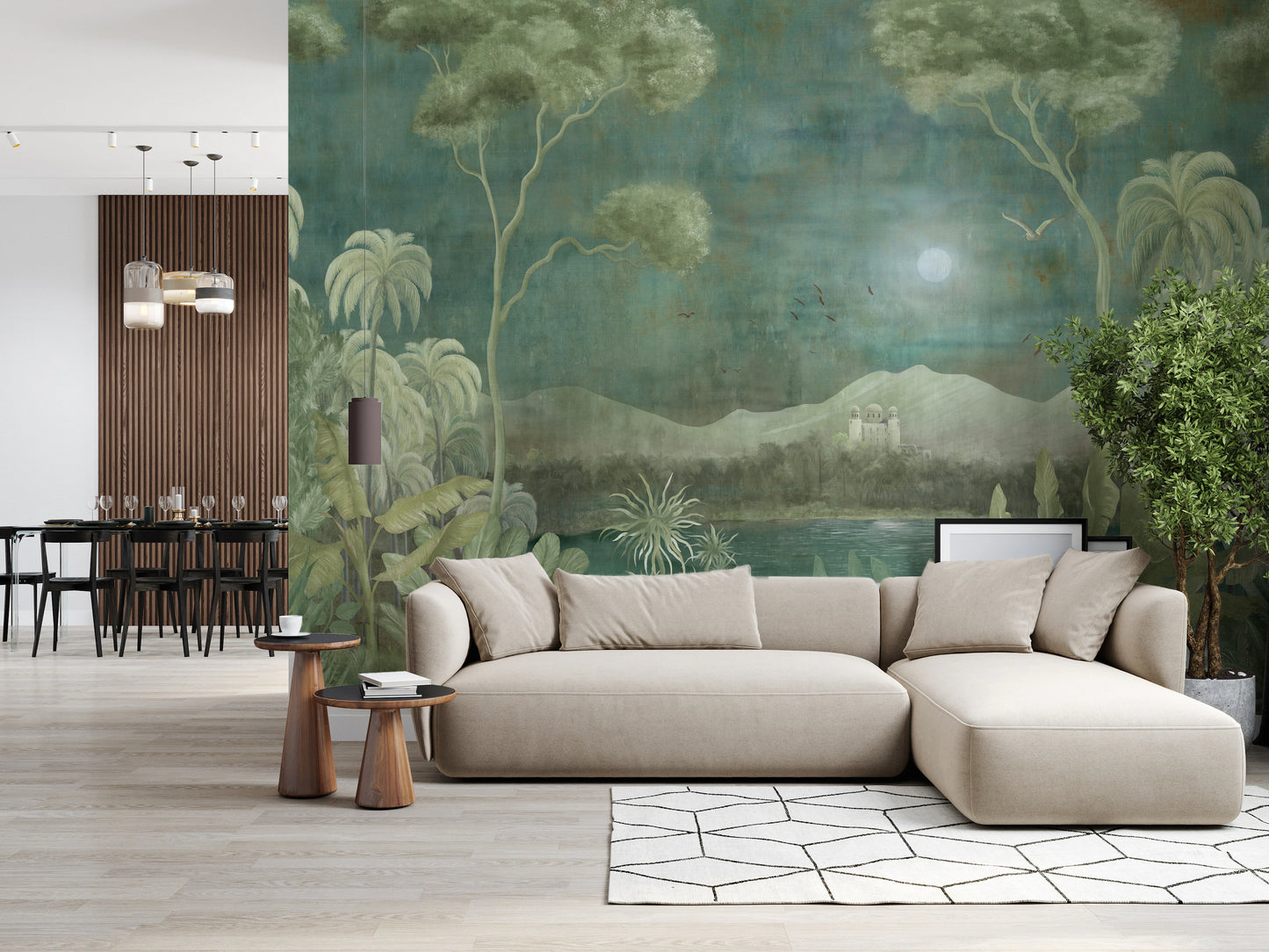 Moonlight Oasis Mural Wall Mural