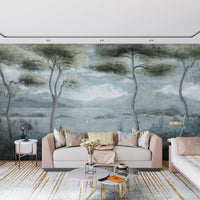 Classic Italian Pine Lake Wall Mural