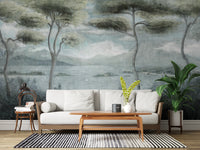 Classic Italian Pine Lake Wall Mural