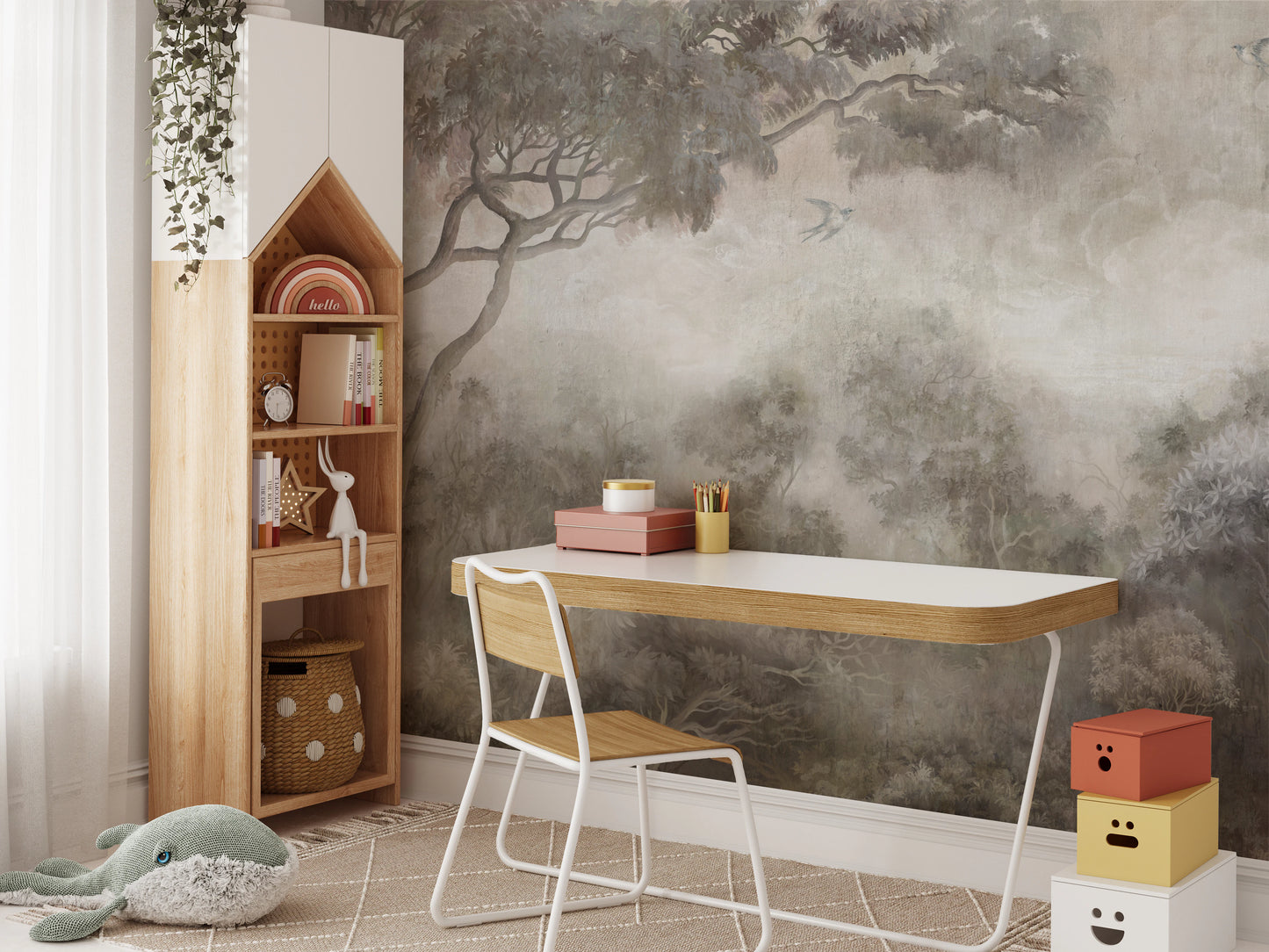 Whispering Mist Forest Mural Wall Mural