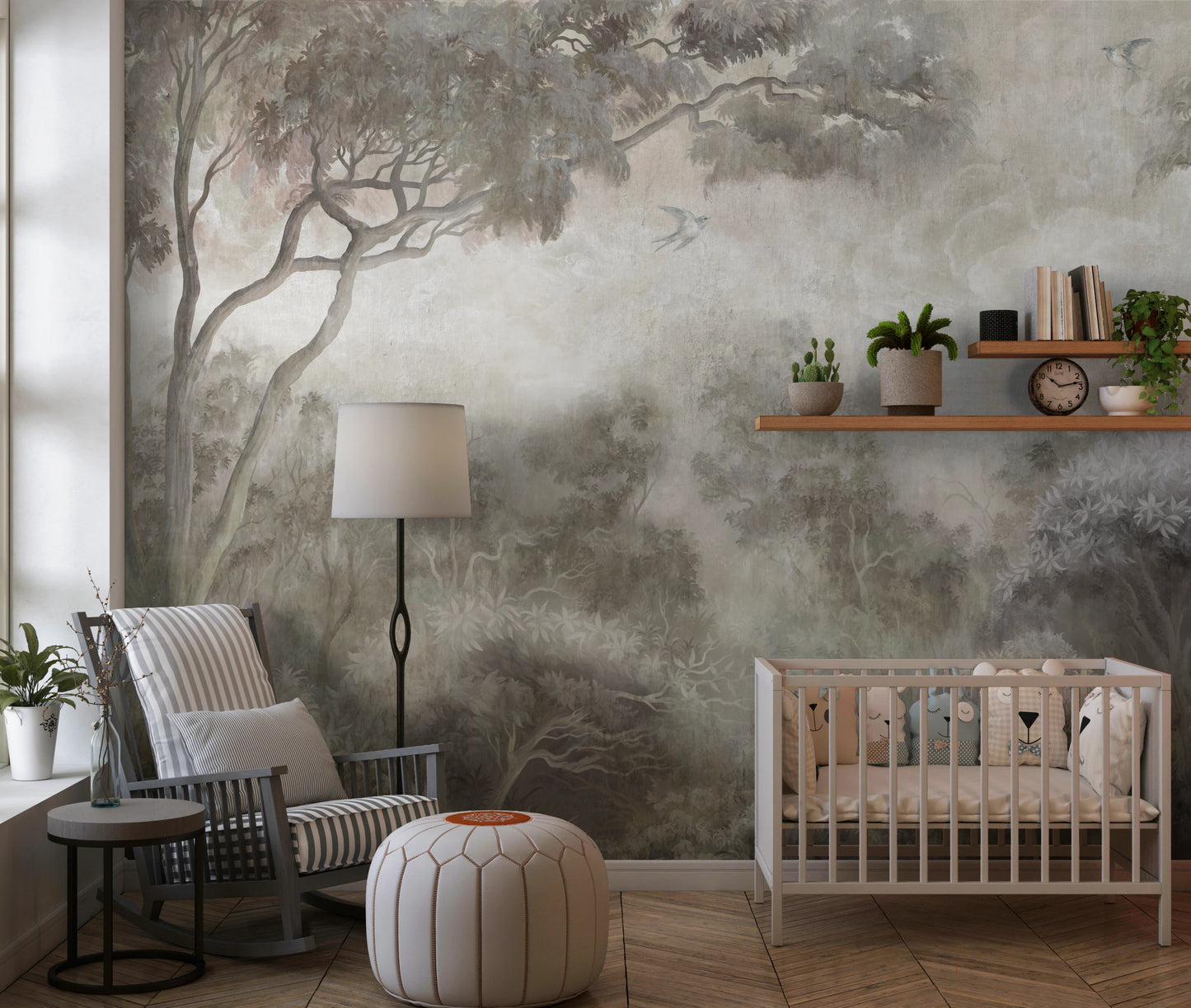 Whispering Mist Forest Mural Wall Mural