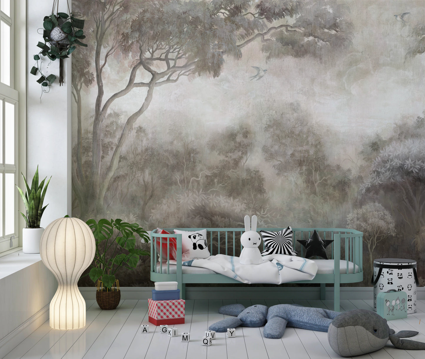 Whispering Mist Forest Mural Wall Mural