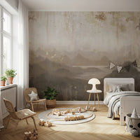 Ancient Hills Watercolor Wall Mural