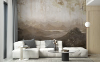 Ancient Hills Watercolor Wall Mural