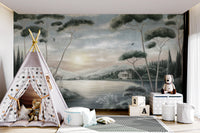 Serene Italian Lake Vista Wall Mural
