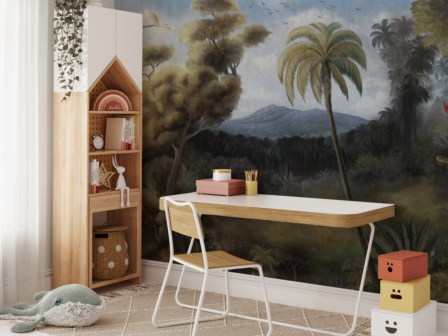Serene Tropical Oasis Mural Wall Mural