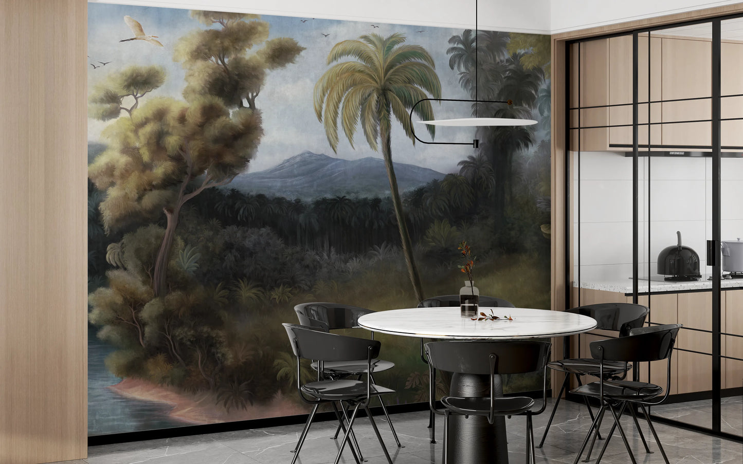 Serene Tropical Oasis Mural Wall Mural