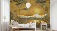 Golden Oasis Landscape Mural Wall Mural