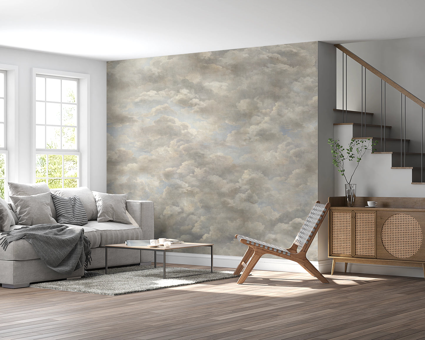 Renaissance Dreamscape Clouds Wall Mural