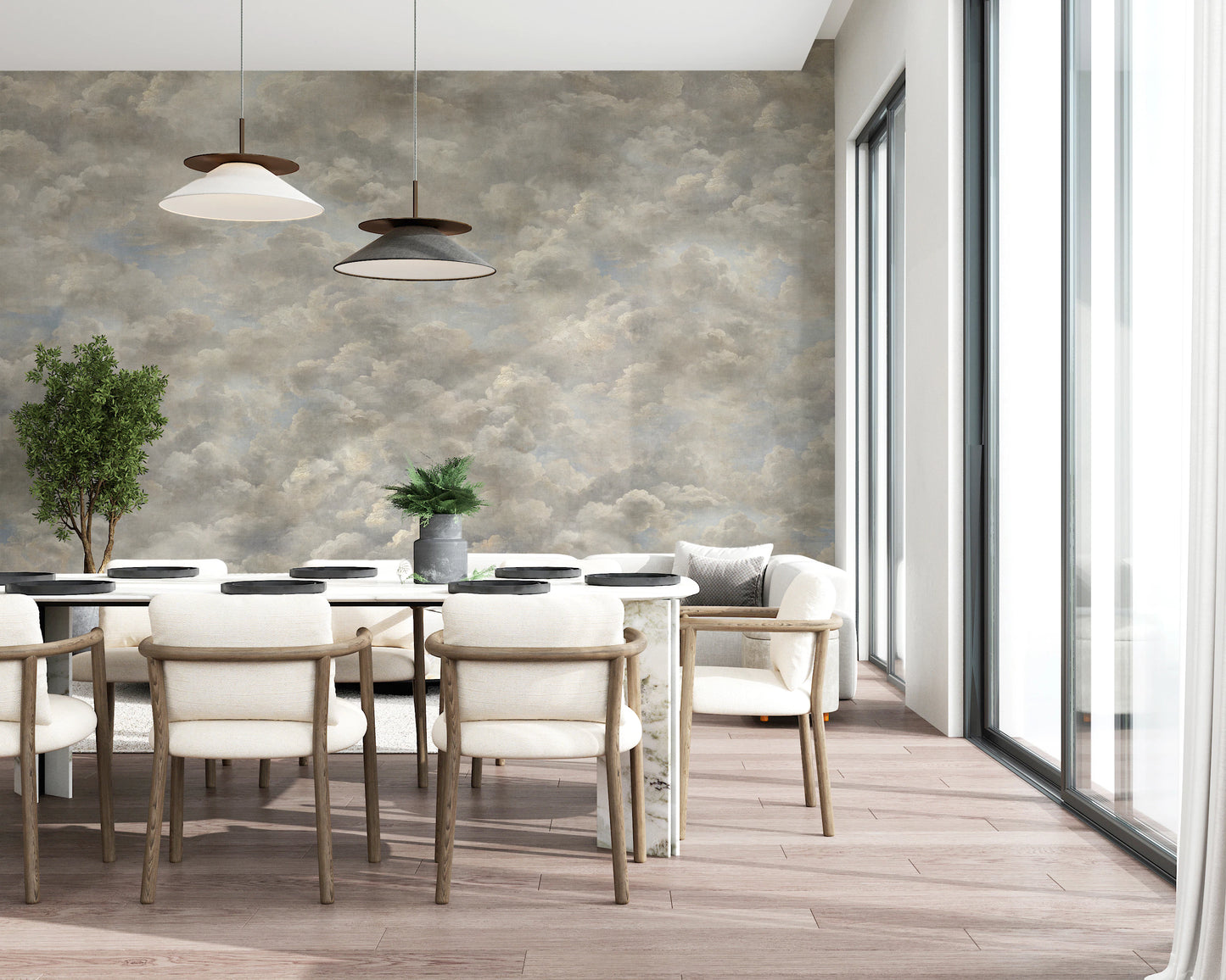 Renaissance Dreamscape Clouds Wall Mural