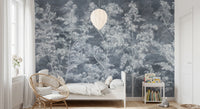 Misty Indigo Maple Forest Wall Mural