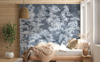 Misty Indigo Maple Forest Wall Mural