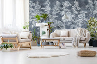 Misty Indigo Maple Forest Wall Mural
