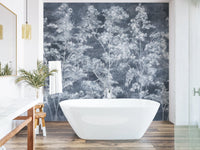 Misty Indigo Maple Forest Wall Mural