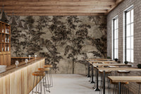 Sepia Forest Reverie Wall Mural