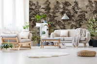 Sepia Forest Reverie Wall Mural