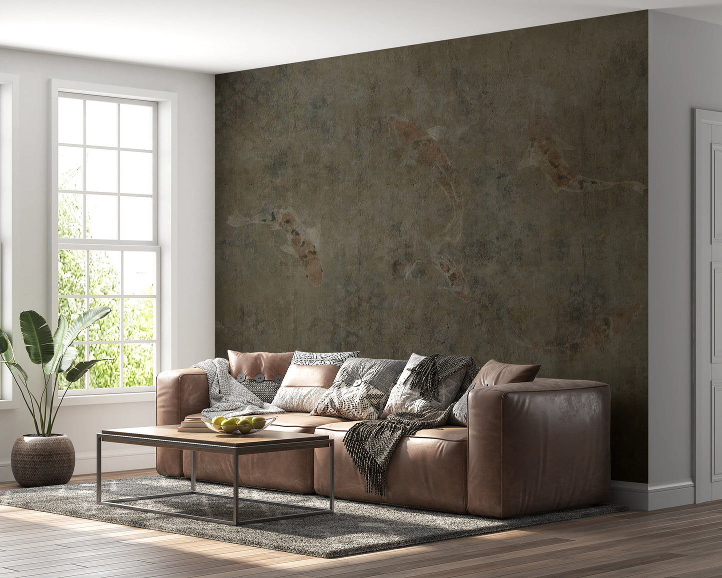 Ancient Koi Echoes Wall Mural