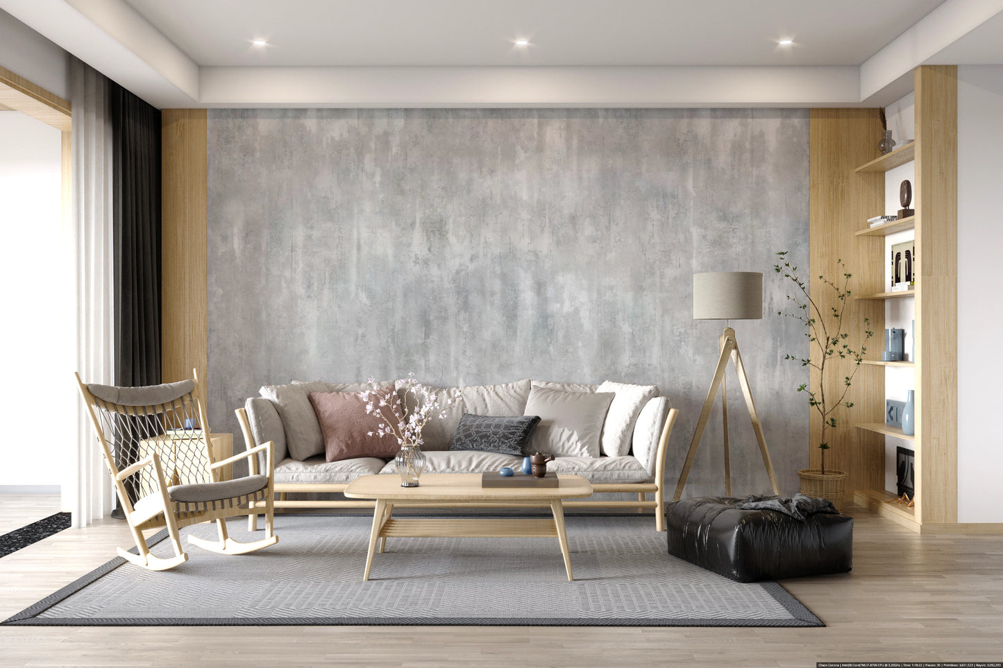 Industrial Raw Concrete Texture Wall Mural