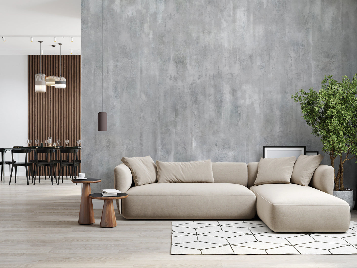 Industrial Raw Concrete Texture Wall Mural