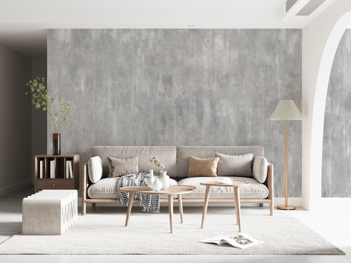 Industrial Raw Concrete Texture Wall Mural