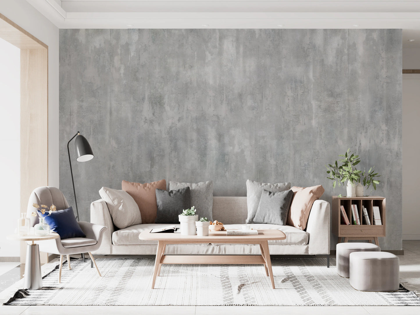 Industrial Raw Concrete Texture Wall Mural