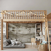 Whispering Pines Lake Mist Wall Mural