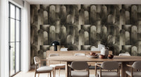 Luxe Metallic Palm Arches Wallpaper⁠