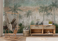 Royal Elephant Oasis Wall Mural