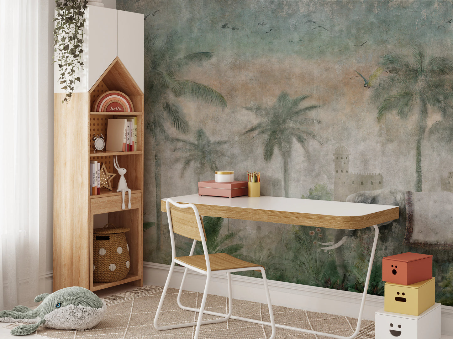 Royal Elephant Oasis Wall Mural