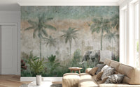 Royal Elephant Oasis Wall Mural