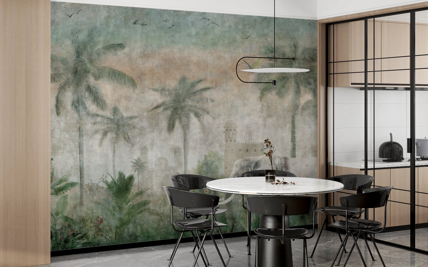 Royal Elephant Oasis Wall Mural