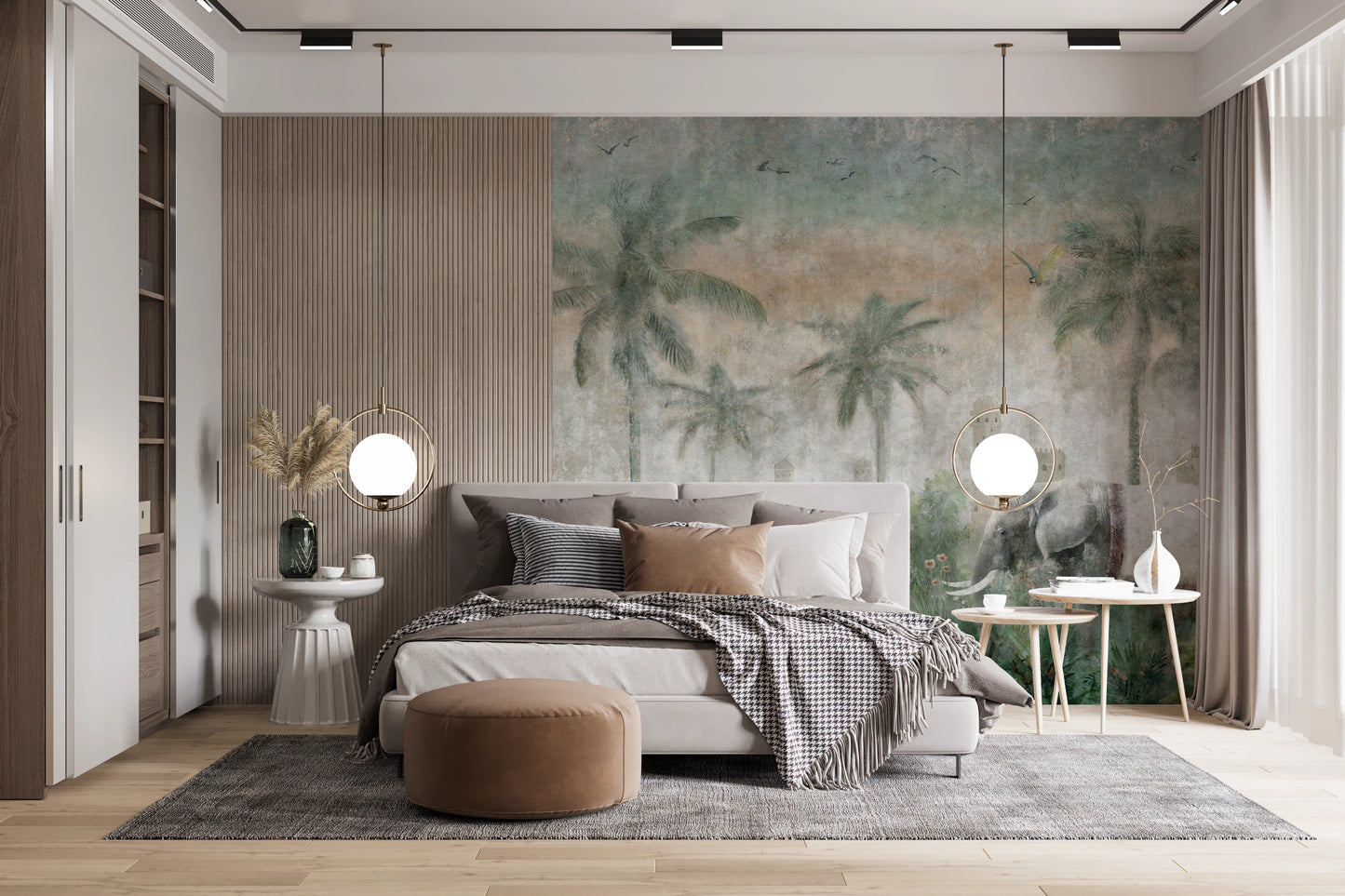 Royal Elephant Oasis Wall Mural