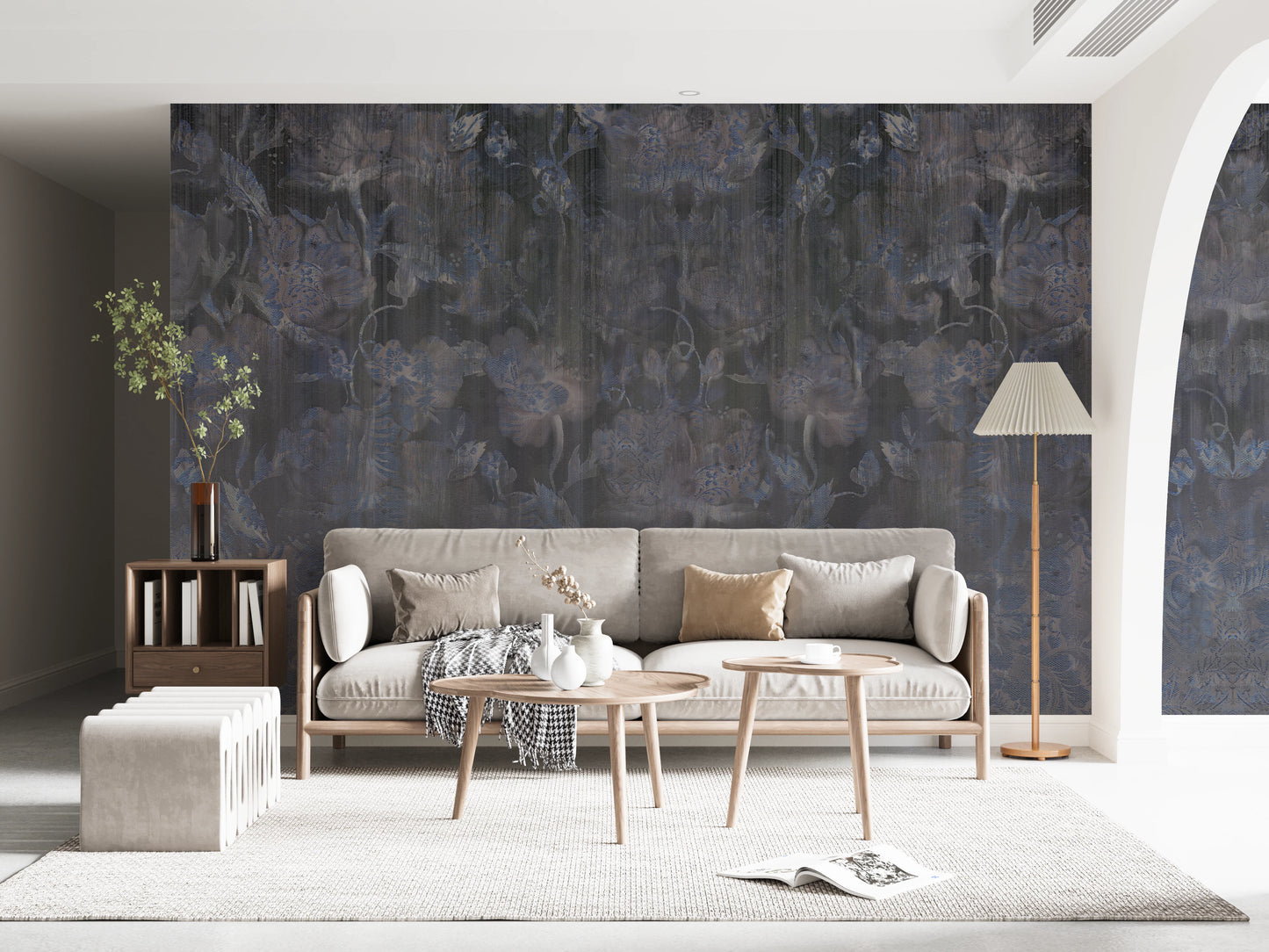 Midnight Damask Tapestry Wall Mural