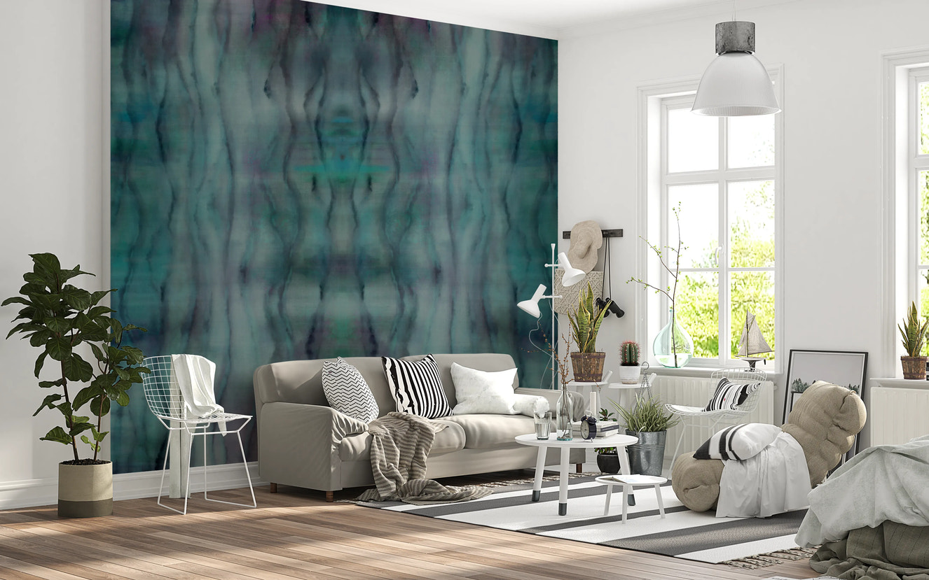 Mystic Waves Watercolor Wall Mural