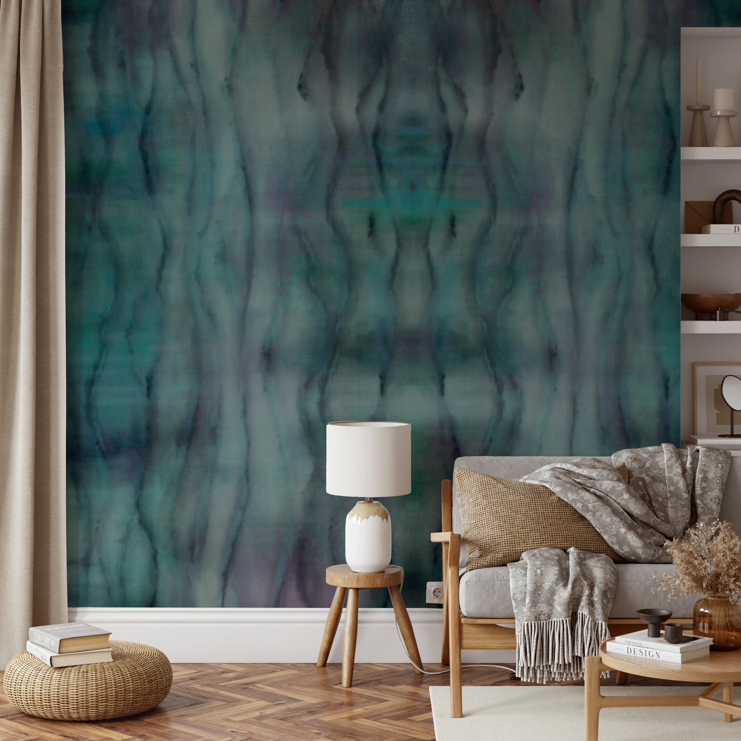 Mystic Waves Watercolor Wall Mural