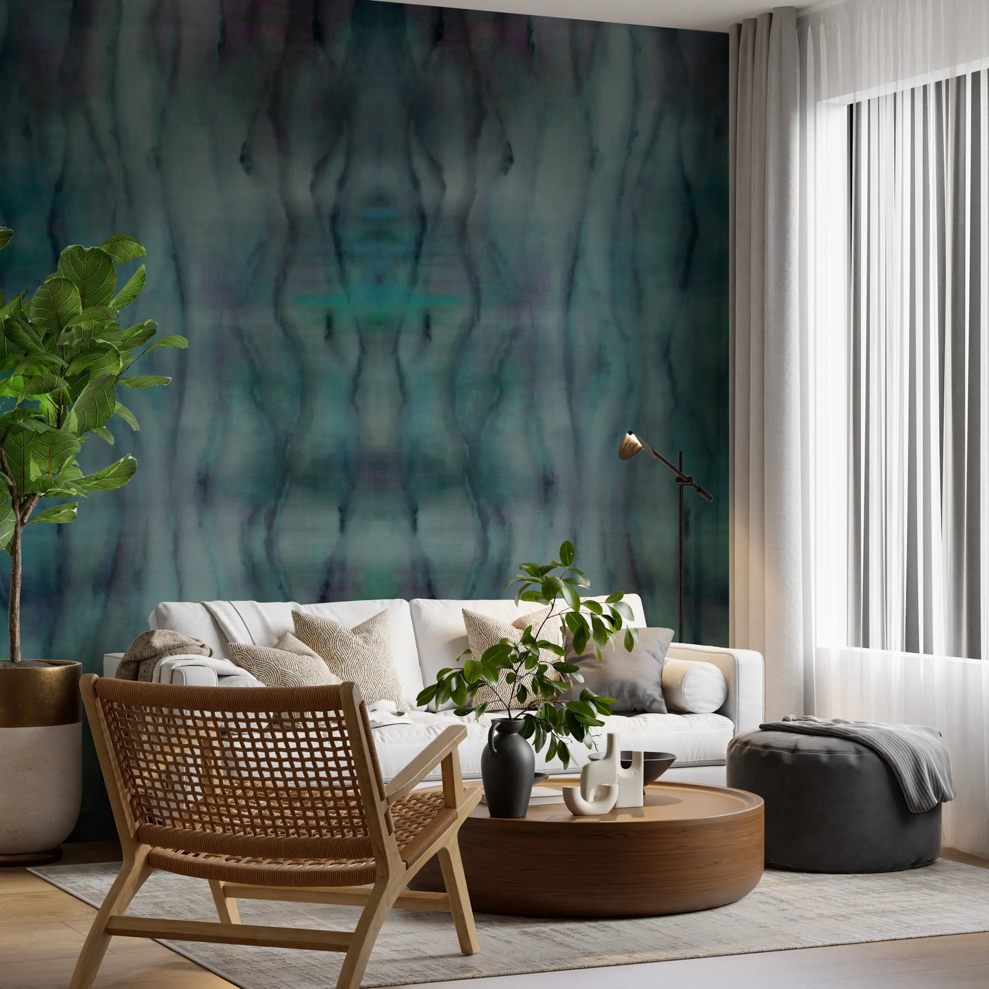 Mystic Waves Watercolor Wall Mural