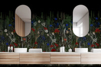 Nocturnal Meadow Bloom Wall Mural