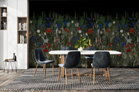 Nocturnal Meadow Bloom Wall Mural