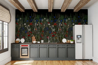Nocturnal Meadow Bloom Wall Mural