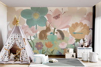 Enchanted Garden Friends Mural Wallpaper Wall Mural